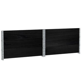 Palletopzetranden 3 st 100x100 cm massief grenenhout zwart 6