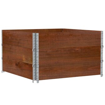 Palletopzetranden 3 st 100x100 cm massief grenenhout bruin 2