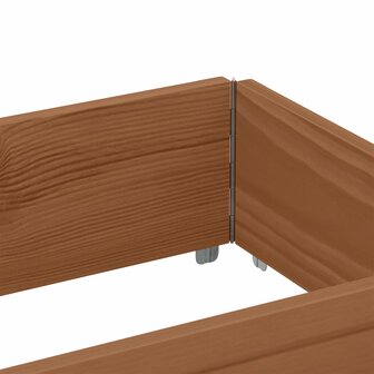 Palletopzetrand 150x50 cm massief grenenhout bruin 6