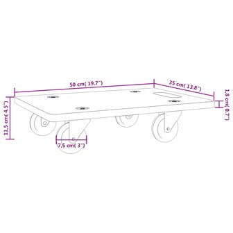 Meubelhondjes 2 st rechthoekig 250 kg 50x35x11,5 cm 9
