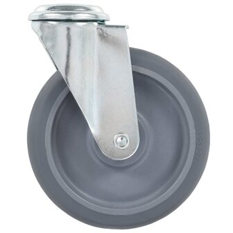 Zwenkwielen met boutgaten 4 st 125 mm 8