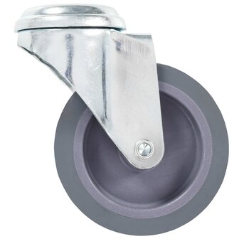 8 st Zwenkwielen met boutgaten 75 mm 6