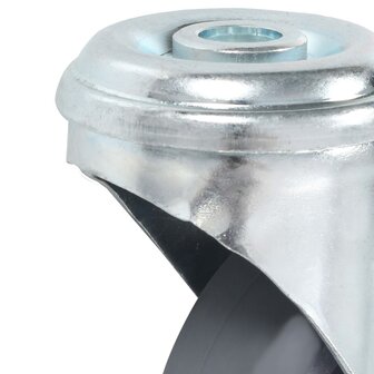 8 st Zwenkwielen met boutgaten 75 mm 9