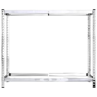 Bandenrekken 2-laags 2 st 110x40x110 cm staal zilverkleurig 5