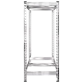 Bandenrekken 2-laags 2 st 110x40x110 cm staal zilverkleurig 6