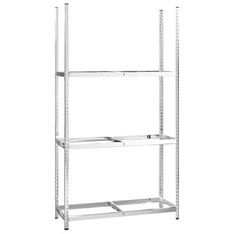Bandenrek 3-laags 110x40x200 cm staal zilverkleurig 2