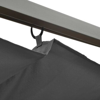 Pergola met uittrekbaar dak 180 g/m&amp;sup2; 3x3 m staal antracietkleur 4