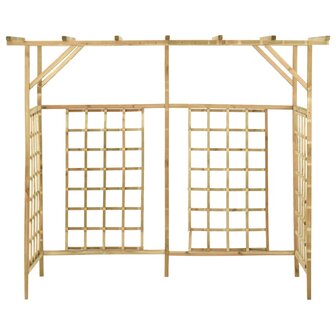 Pergola voor 3 containers ge&amp;iuml;mpregneerd grenenhout 3