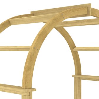 Boog met latwerk 141x97x243 cm ge&amp;iuml;mpregneerd massief grenenhout 5