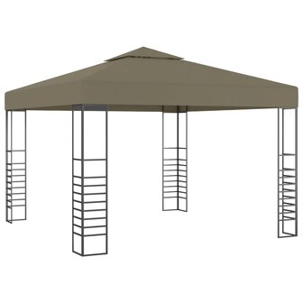 Tuinpaviljoen 180 g/m&amp;sup2; 3x3 m taupe 1