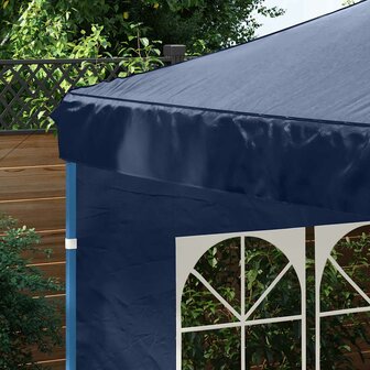 Tentwanden met raam PE blauw 2 st  4
