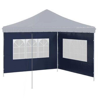 Tentwanden met raam PE blauw 2 st  5