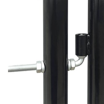 Zwarte enkele deur schuttingpoort 100x75 cm 3