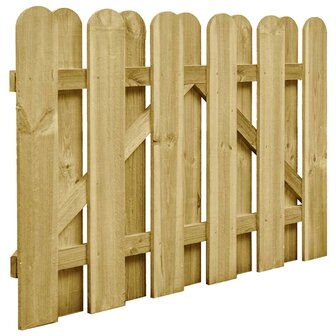 Tuinpoort 100 x 75 cm Massief grenenhout Groen 2