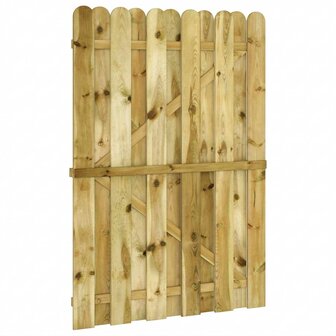 Tuinpoort 100 x 150 cm Massief grenenhout Groen 2