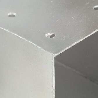 Paalverbindingen 4 st X-vorm 71x71 mm gegalvaniseerd metaal 6