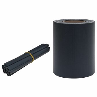 Tuinscherm 35x0,19 m PVC mat donkergrijs 2