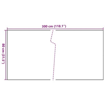 Balkonscherm 300x80 cm poly rattan lichtbruin 8