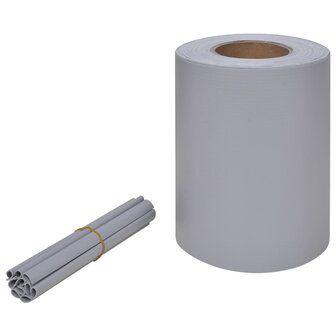 Tuinscherm 70x0,19 m PVC lichtgrijs 2