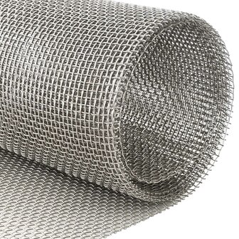 Gaas Scherm 40 x 500 cm 6 Mesh RVS 201 Zilverkleurig 3