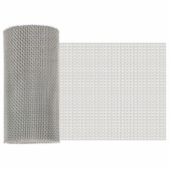 Gaas Scherm 20 x 200 cm 8 Mesh RVS 201 Zilverkleurig 1