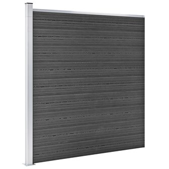 Schuttingpanelenset 526x186 cm HKC zwart 4