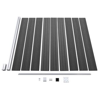 Schuttingpanelenset 526x186 cm HKC zwart 6