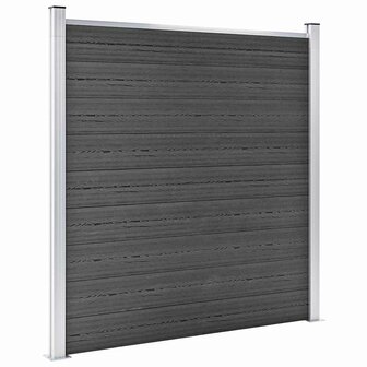 Schuttingpanelenset 699x186 cm HKC zwart 3