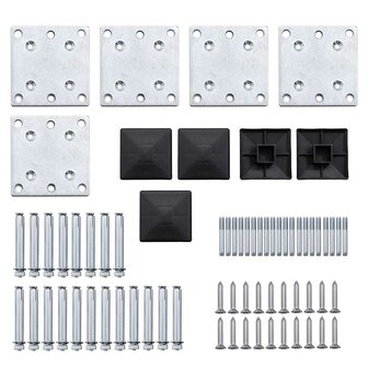 Schuttingpanelenset 699x186 cm HKC zwart 9