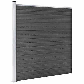 Schuttingpanelenset 872x186 cm HKC zwart 4