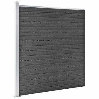 Schuttingpanelenset 1218x186 cm HKC zwart 4