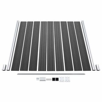 Schuttingpanelenset 1138x(105-186) cm HKC zwart   6