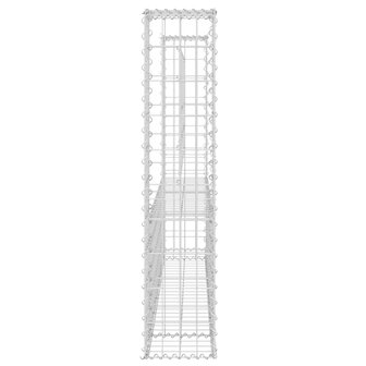Schanskorf U-vormig met 2 palen 140x20x100 cm ijzer 4