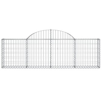 Schanskorven 2 st gewelfd 200x30x60/80 cm gegalvaniseerd ijzer 4