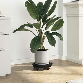 Plantentrolleys met wielen 2 st 170 kg diameter 30 cm zwart 1
