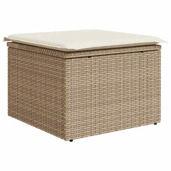 Bankstel 4 pcs Beige poly rattan 6