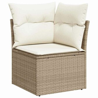 Bankstel 4 pcs Beige poly rattan 6