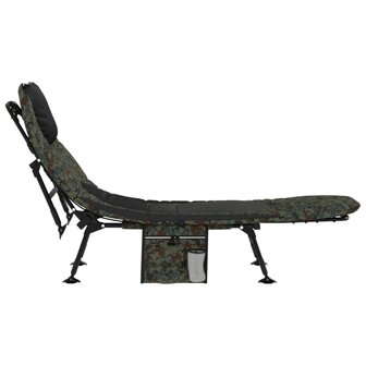 Visbed met verstelbare modderpoten inklapbaar camouflage 4
