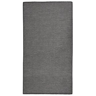 Buitenkleed platgeweven 80x150 cm grijs 1