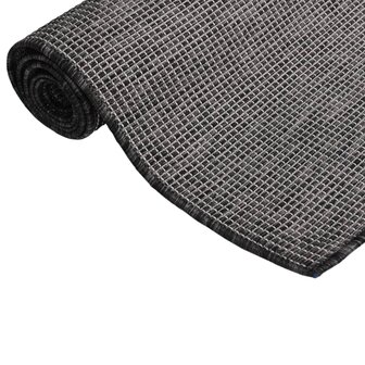 Buitenkleed platgeweven 80x150 cm grijs 3