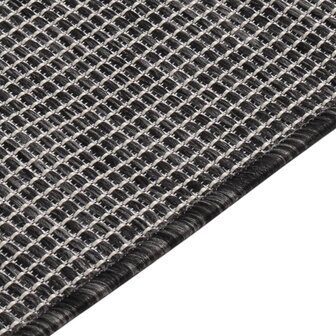Buitenkleed platgeweven 80x150 cm grijs 4