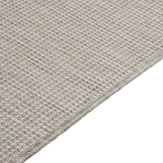 Buitenkleed platgeweven 80x150 cm lichtgrijs 4