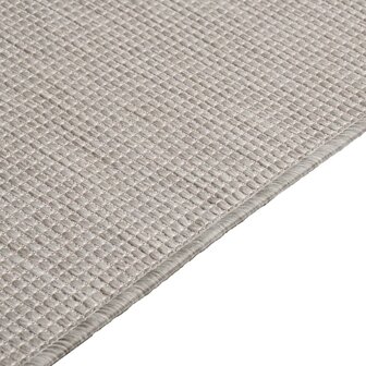 Buitenkleed platgeweven 120x170 cm lichtgrijs 4