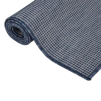 Buitenkleed platgeweven 80x150 cm blauw 3