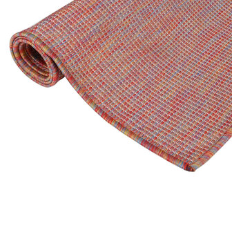 Buitenkleed platgeweven 120x170 cm rood 3