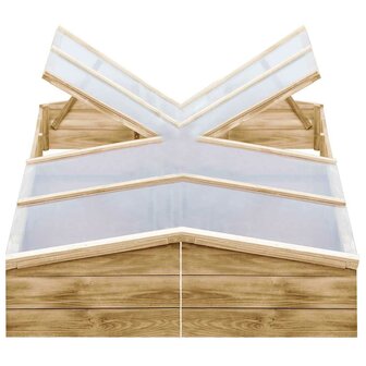 Kweekkassen 2 st 200x50x35 cm ge&amp;iuml;mpregneerd grenenhout 1