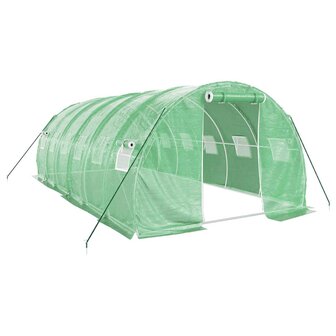 Tuinkas met stalen frame 18 m&amp;sup2; 6x3x2 m groen 2