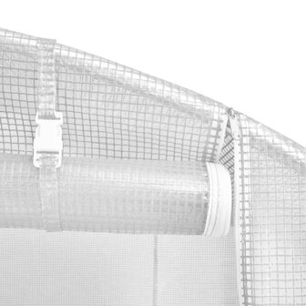 Kas met stalen frame wit 12 m&amp;sup2; 4x3x2 m 8