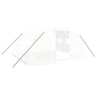 Kas met stalen frame wit 16 m&amp;sup2; 4x4x2 m 2