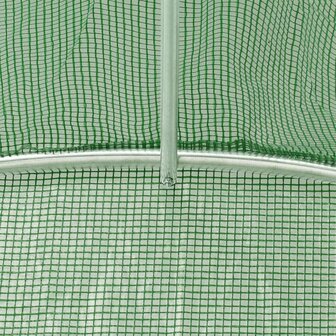 Tuinkas met stalen frame 20 m&amp;sup2; 5x4x2,3 m groen 9